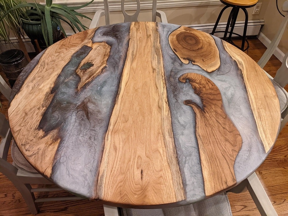 Round Epoxy Resin Dining Table