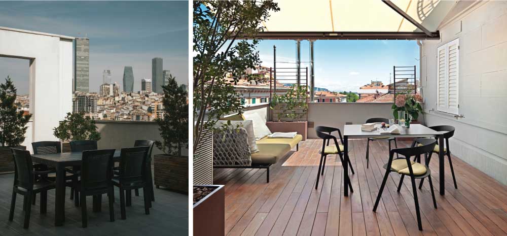 Terrace Garden with a Dining Space