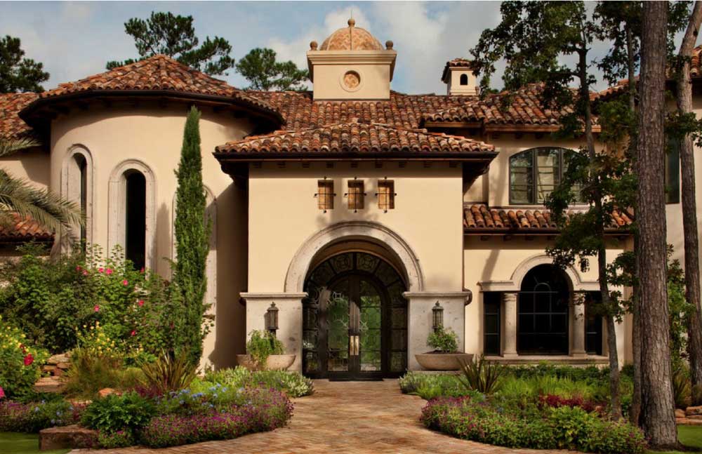 Home Exterior with Arches