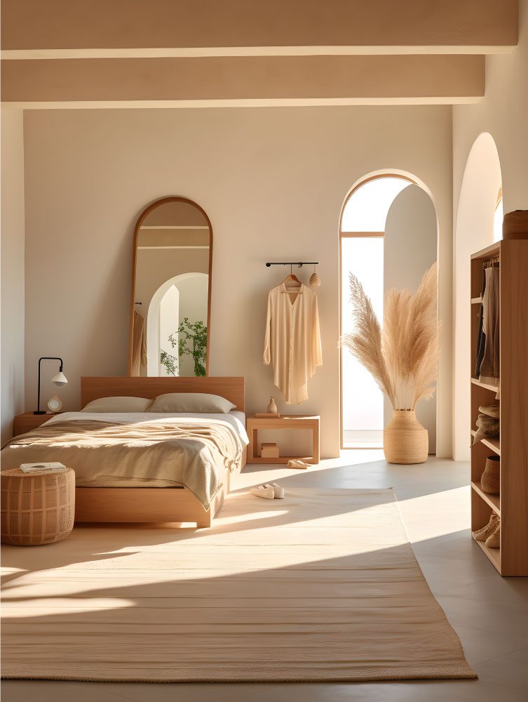 Narrow Arch Opening into Your Bedroom