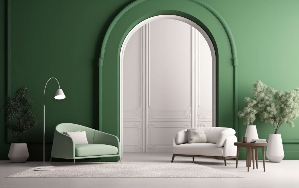 POP Arch with Painted Walls