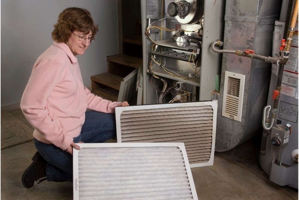 Remove and Inspect the Old HVAC Air Filter 
