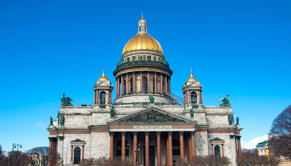 The Saint Isaac's Cathedral in Saint Petersburg