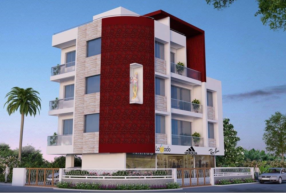 Modern Four-Storey Mixed-Use Building Design