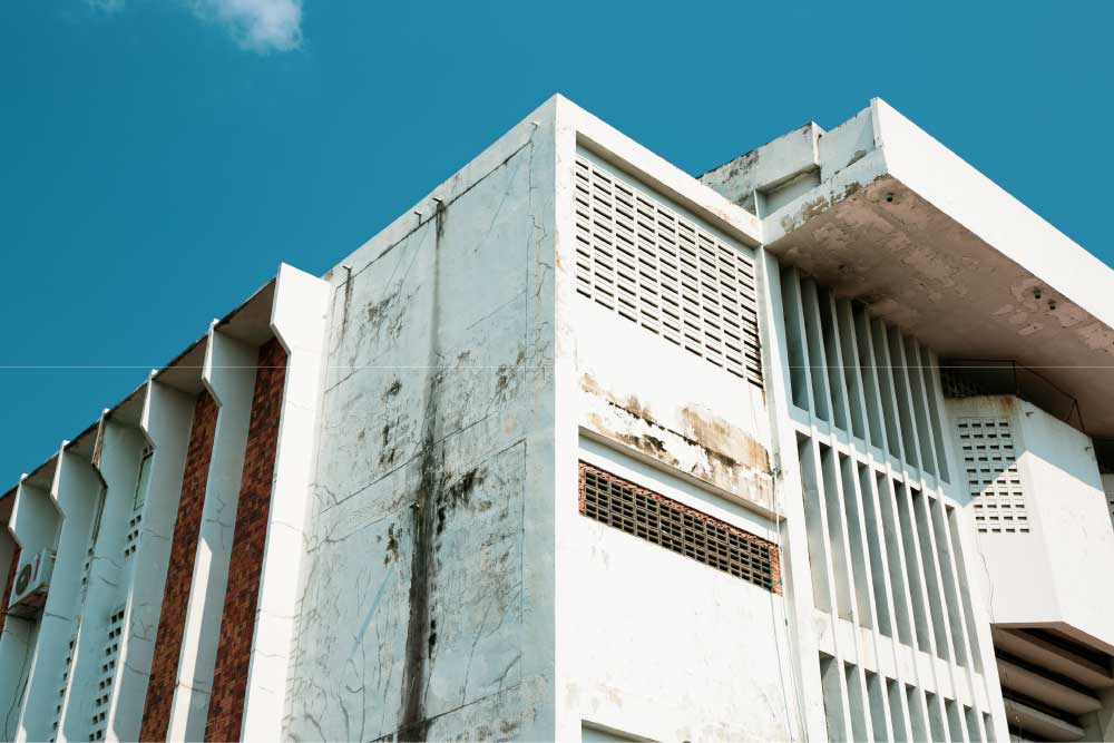Building Damaged Due to Air Pollution