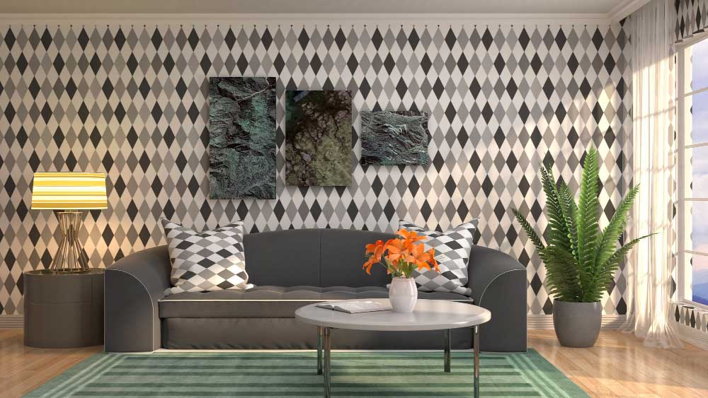 Geometric Wallpaper for Clean-Lined Spaces