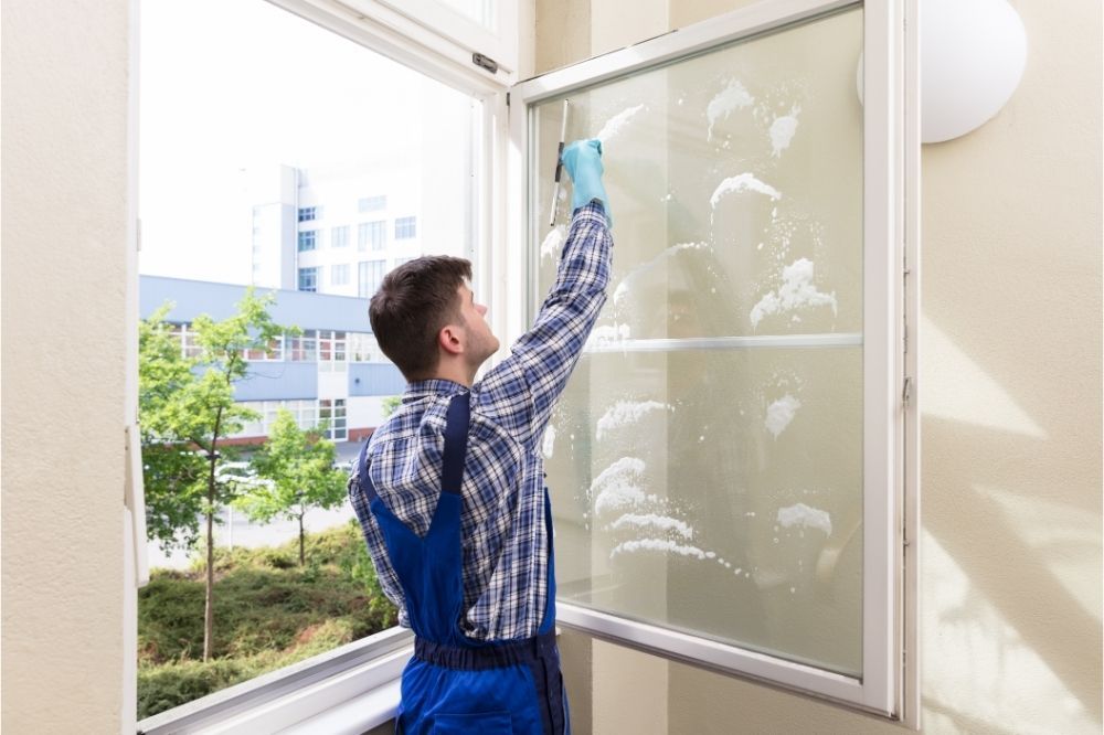 Regular Cleaning of Glass Window Regular Cleaning of Glass Window