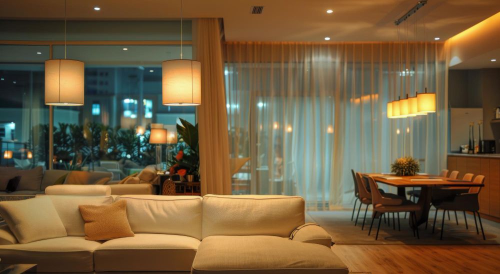 Warm Sunset Living Room