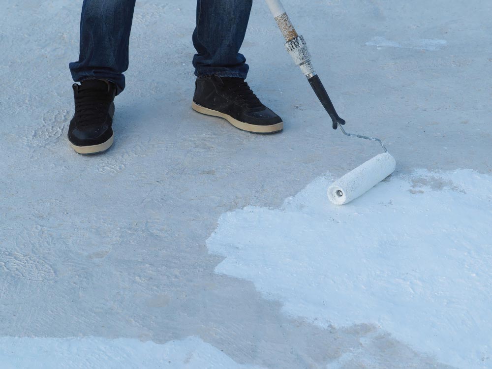 Waterproof Coating Applied with Roller