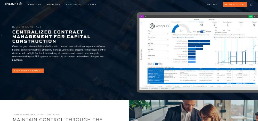 InEight Contract Enterprise Change-Order and Cost Dashboard