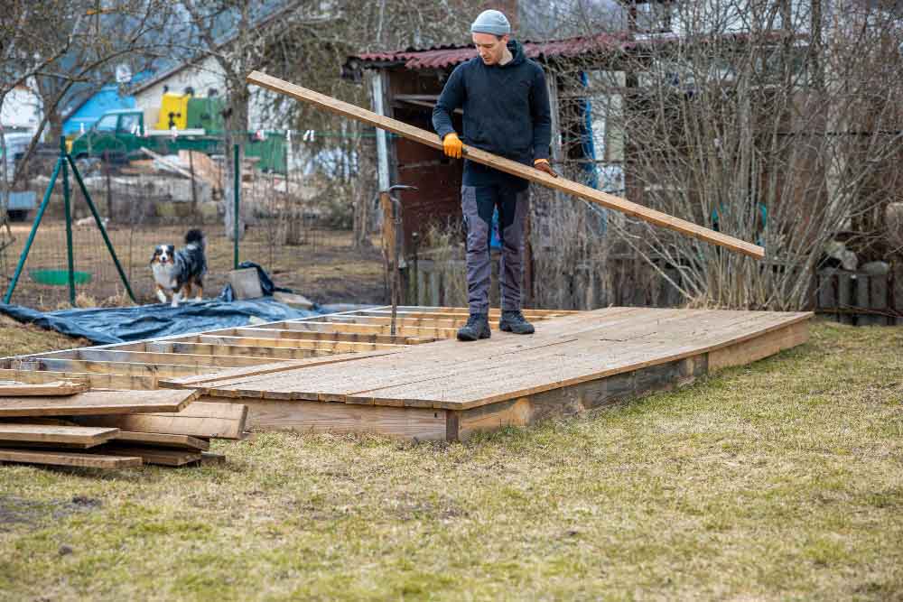 Plan for Storage Before Deck Construction Begins