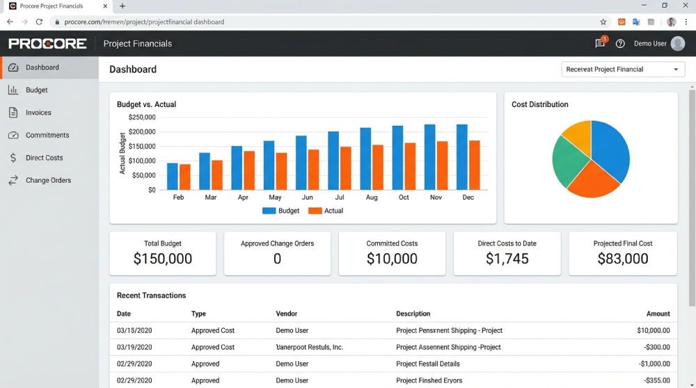Procore Project Financials Mobile Change-Order and Budget Control