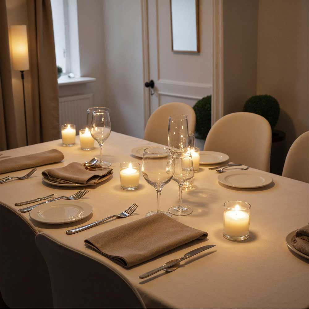 Formal Dinner Party Lighting and Ambiance