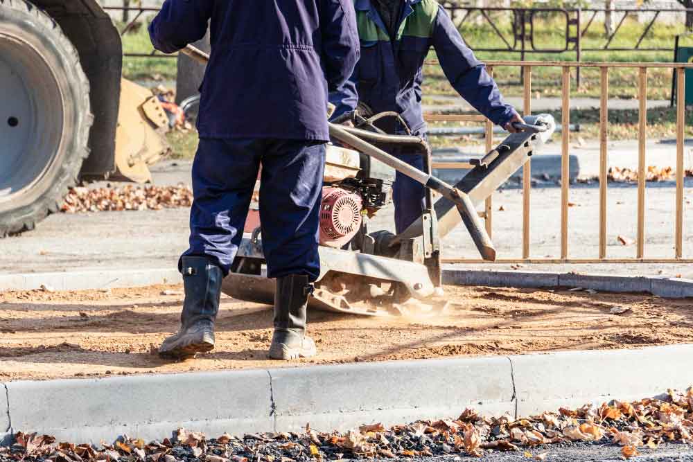 Preparing Paving Site
