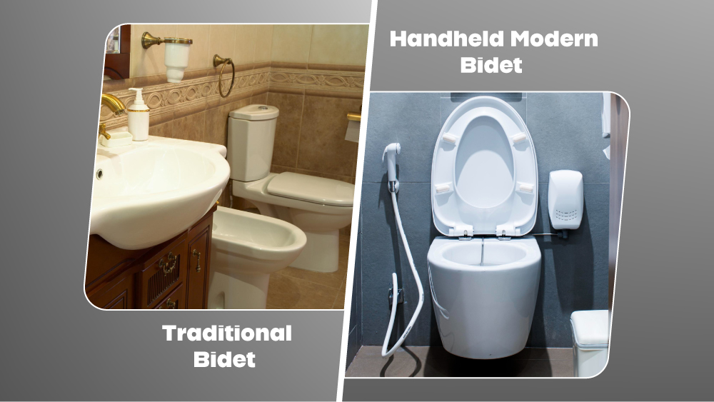 Traditional Bidet vs Handheld Bidet Sprayer