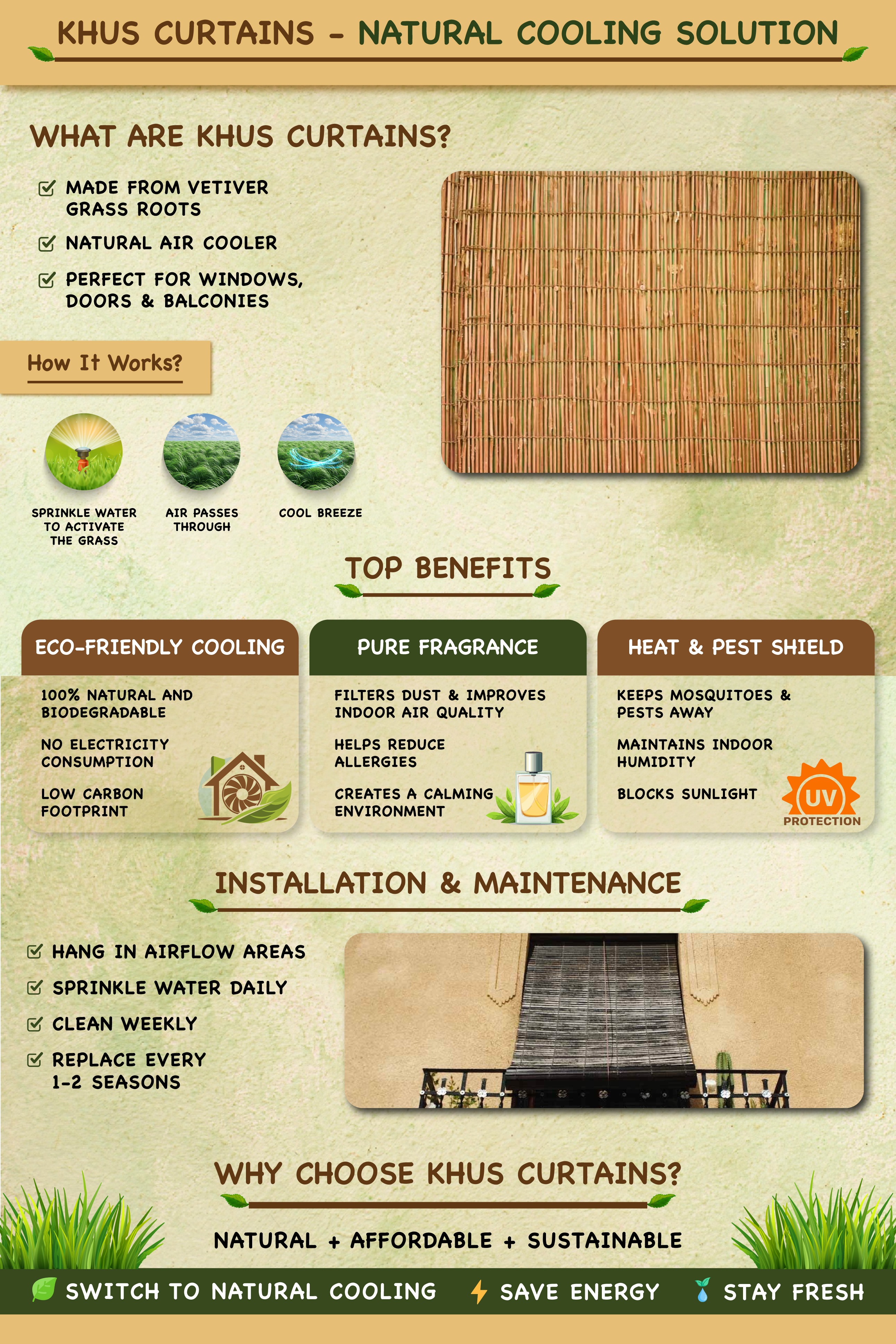 Khus Curtains for Home Infographic