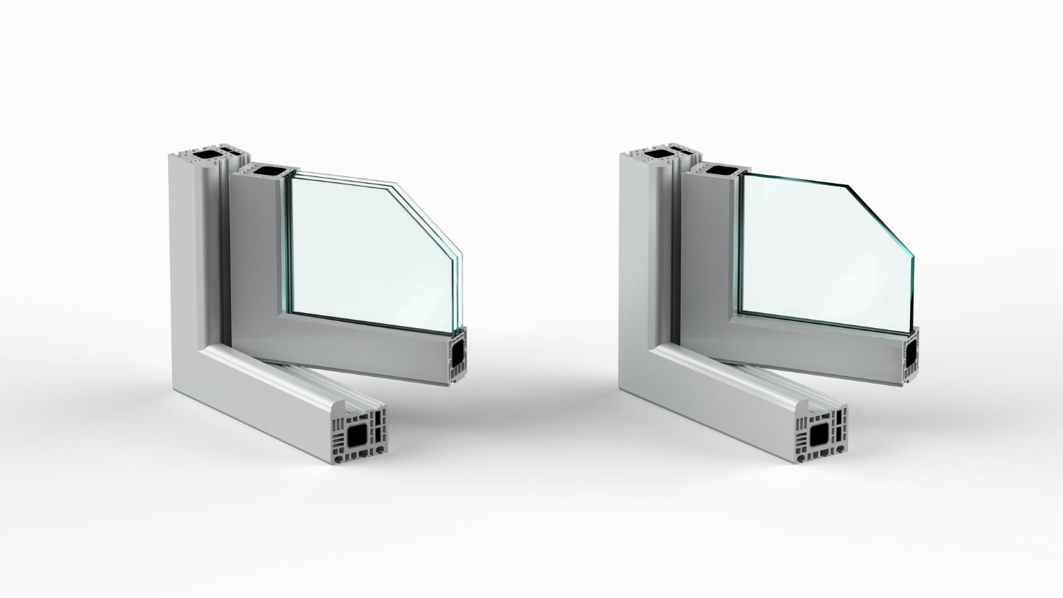uPVC Window Section Providing Noise Reduction