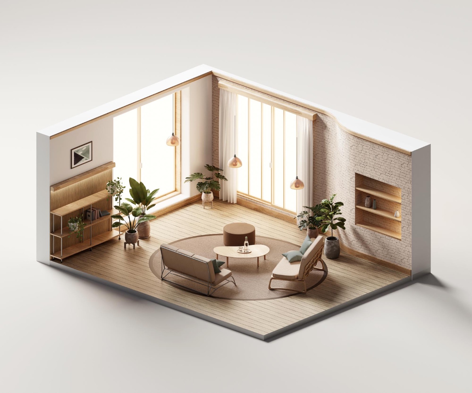 AI Interior Plan Proportionate Furniture
