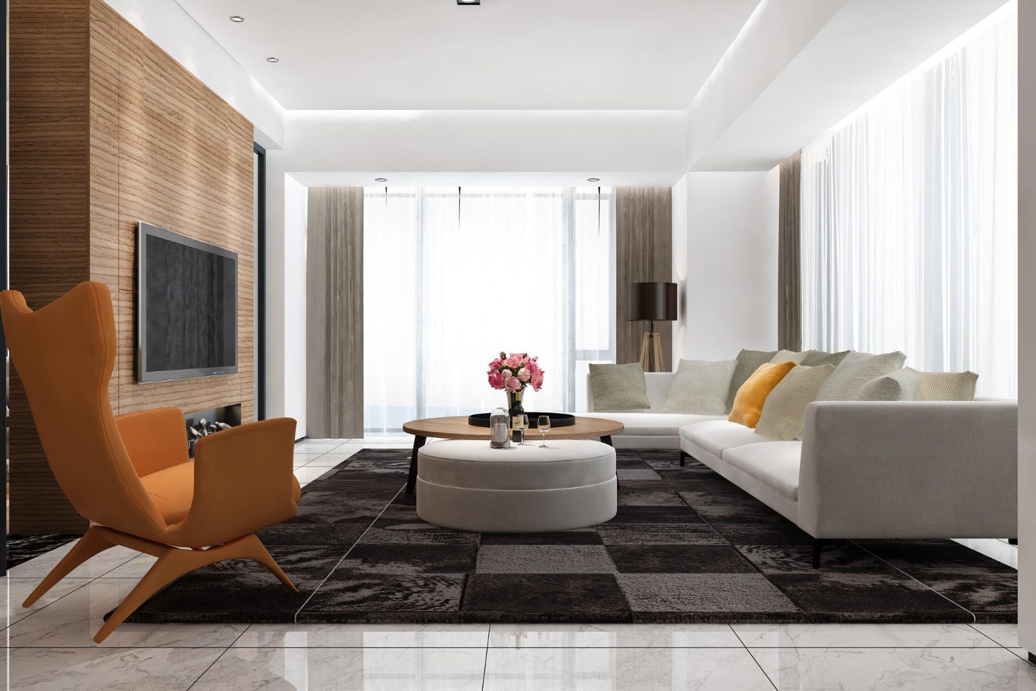Black Colour Rug for Boldness