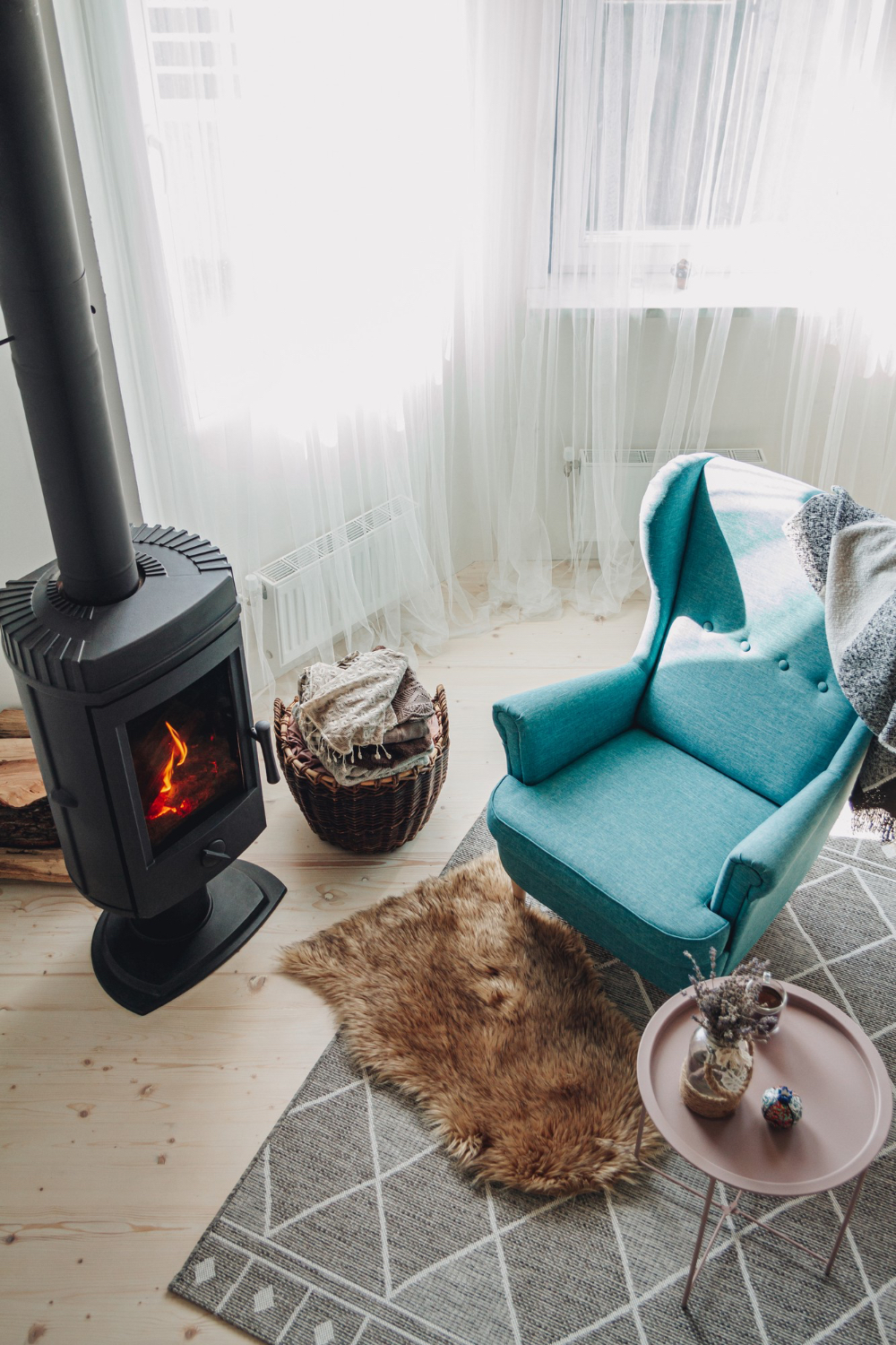 Layering of Rug Adds Depth