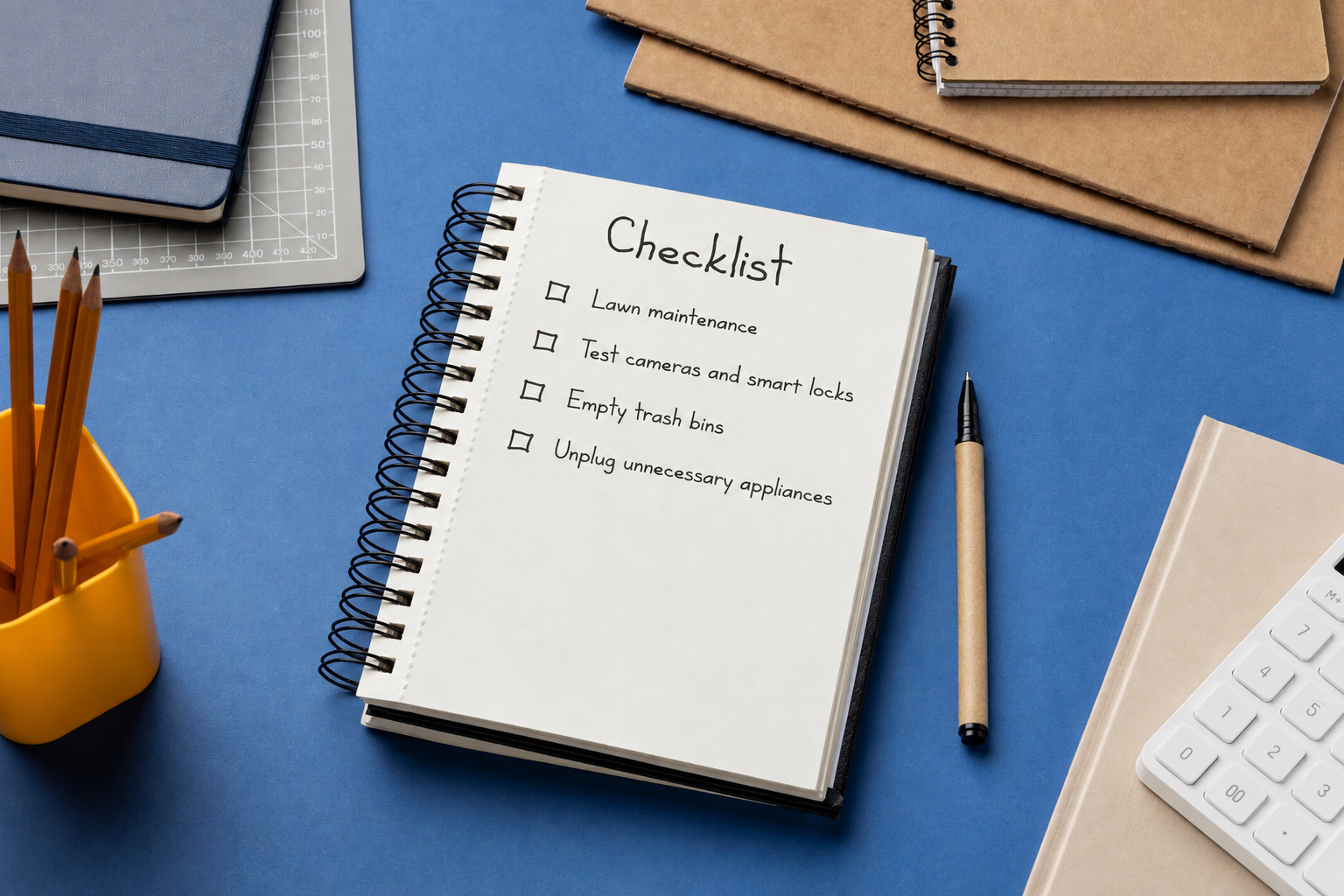 Vacation Checklist for Home Maintenance