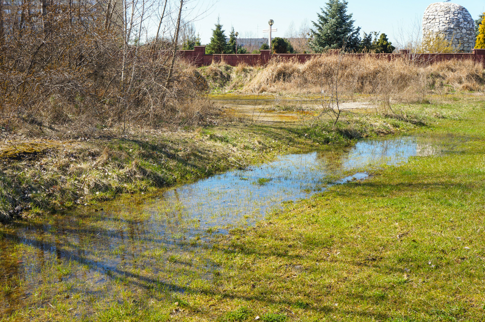 Garden Drainage Failure in Clayey Soil