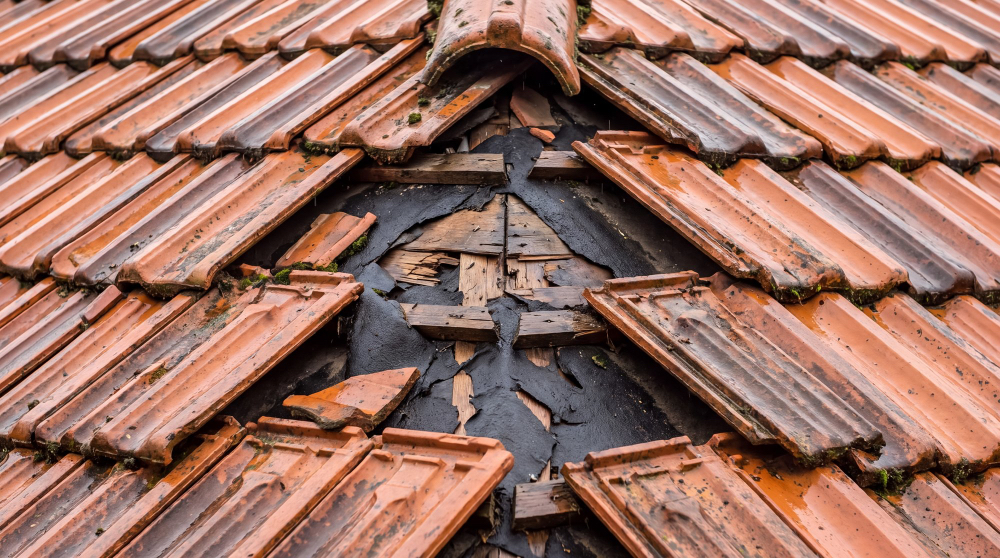 Missing and Cracked Roof Tiles