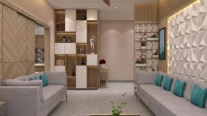 Modern Living Room Design with Soft Grey Sofas
