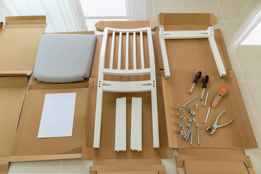 Neatly Disassembled Furniture for Packing
