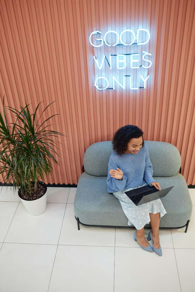 Neon Signs Add Personality of Home Office