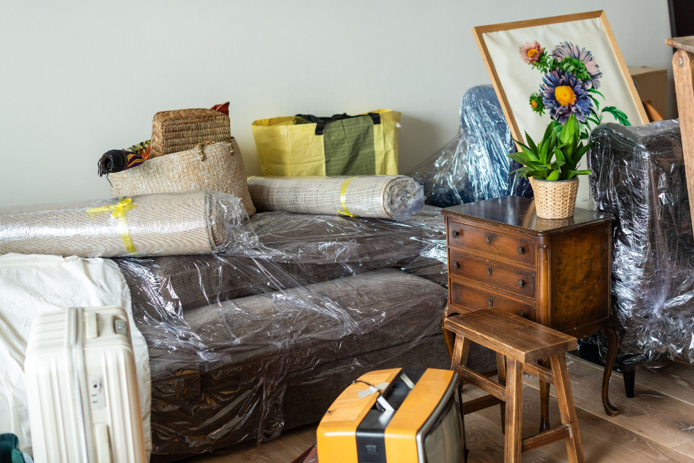 Wrapped Furniture for Packing