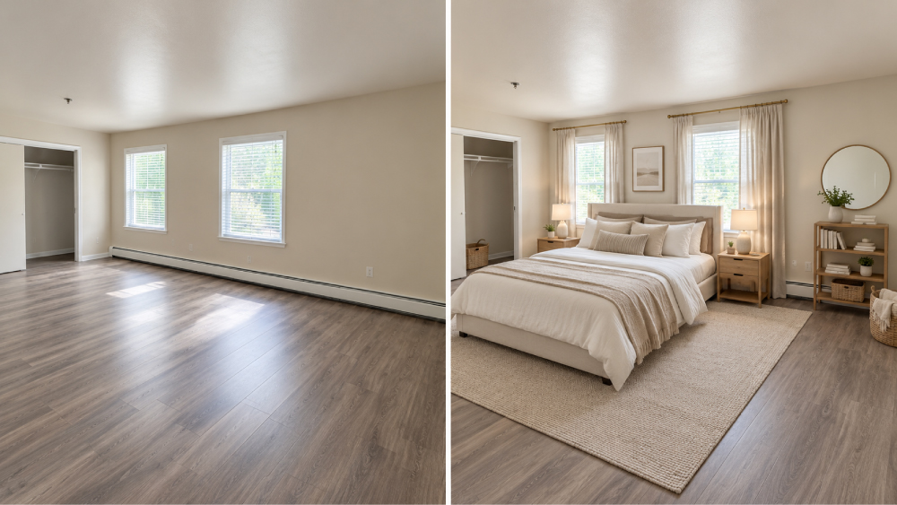 Empty Room Furniture Visualization
