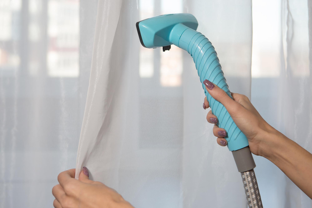 Gently Removing Dust from Roman Blinds
