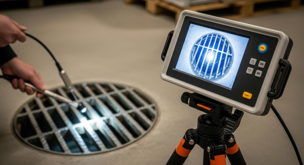Inspecting Sewer with Camera