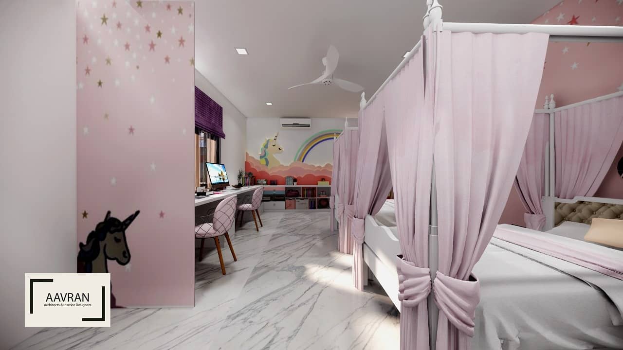Magical Pink Kids Bedroom Design
