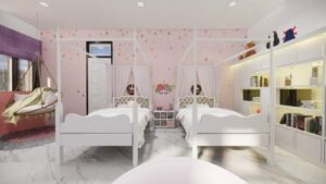 Magical Pink Kids Bedroom Design