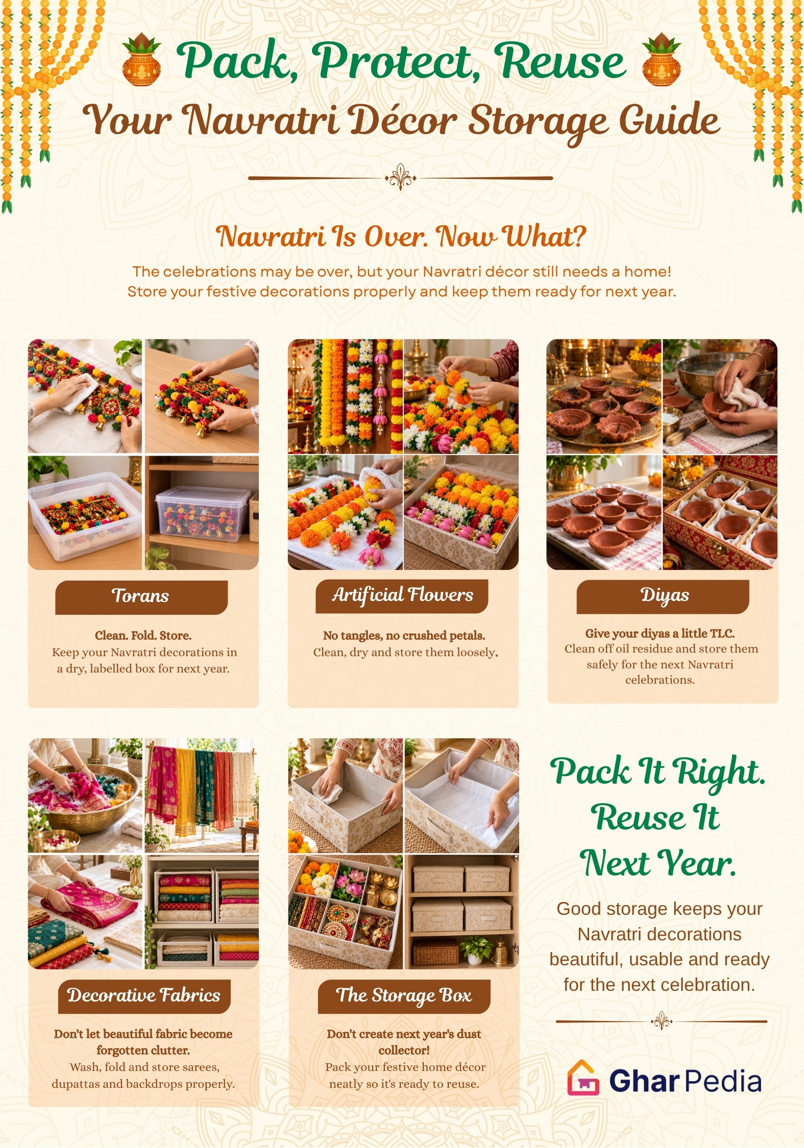 Navratri Décor Storage Tips to Pack, Protect and Reuse Decorations
