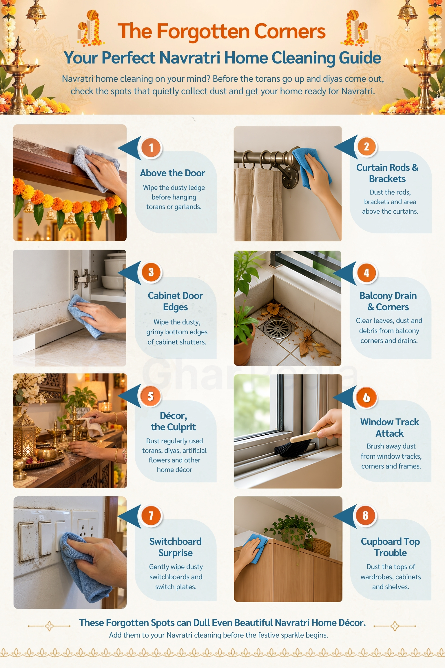 Navratri Home Cleaning 8 Forgotten Corners Guide
