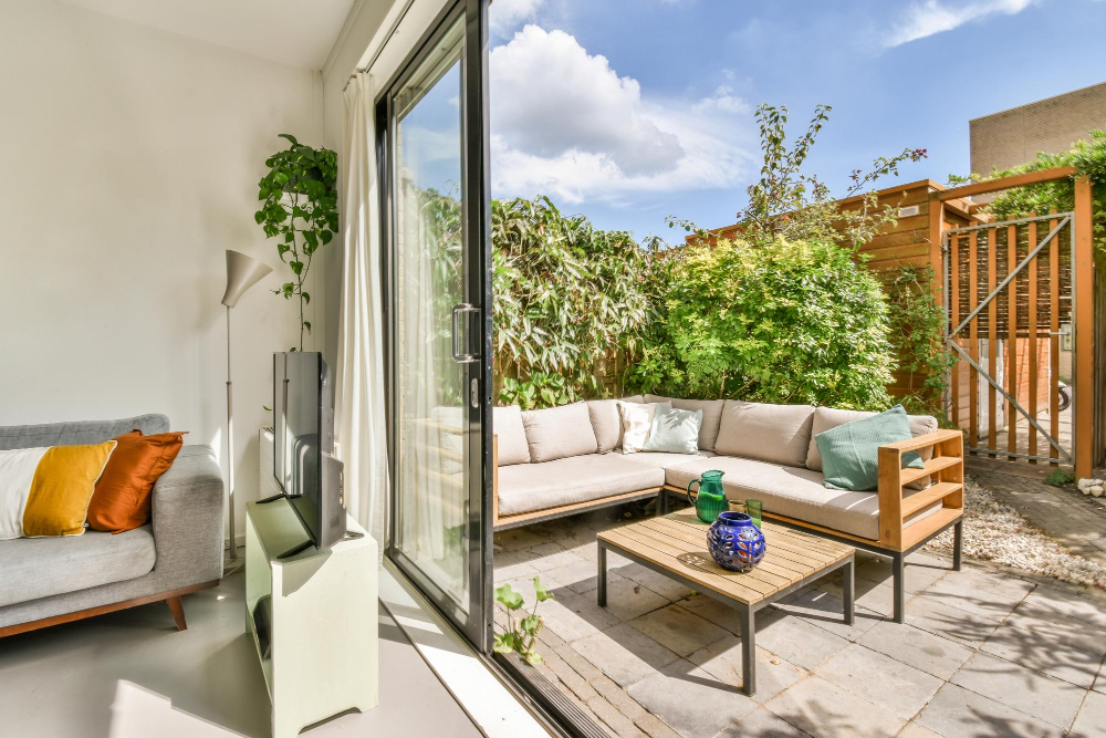 Sliding Door Letting Connect Outdoors