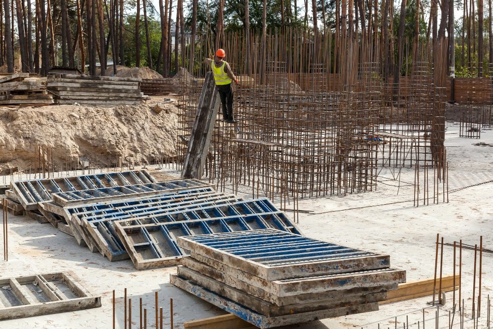Wall Formwork Ready to be Tied for Concreting