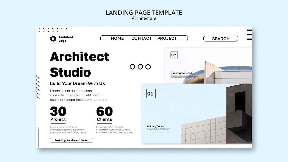 Website with Work Details Display